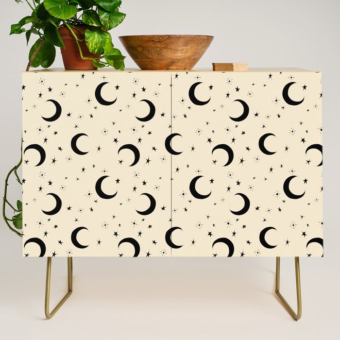 Goodnight Sky - black and cream  Credenza Gallery Image 1