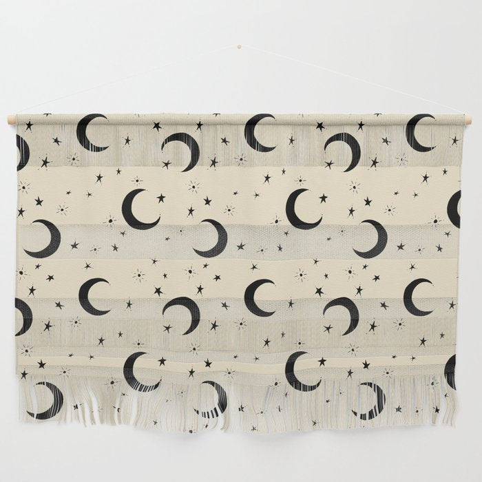 Goodnight Sky - black and cream  Wall Hanging Gallery Image 1