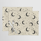 Goodnight Sky - black and cream  Placemat Gallery Image 1