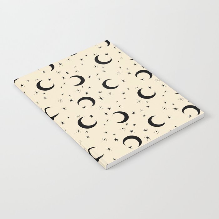 Goodnight Sky - black and cream  Notebook Gallery Image 2