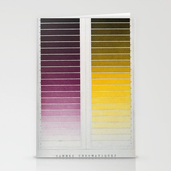 Color scale from violet to yellow ("Les phénomènes de la physique," 1868) Stationery Card Gallery Image 2