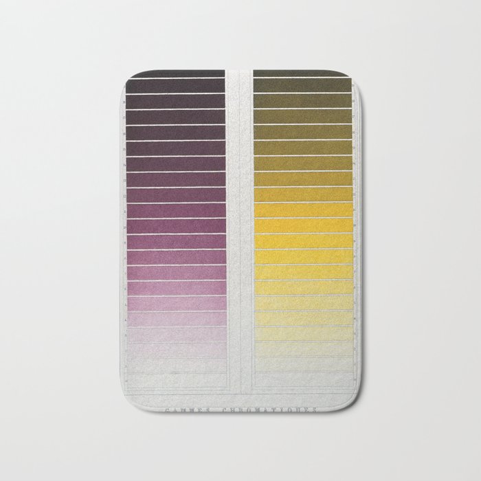 Color scale from violet to yellow ("Les phénomènes de la physique," 1868) Bath Mat Gallery Image 1