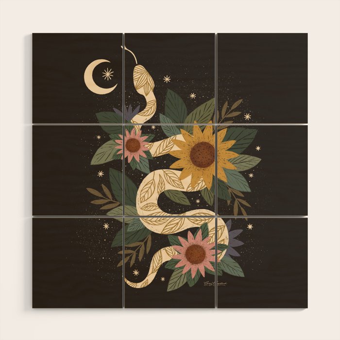 Year of the Snake - 2025 Calendar - Black Wood Wall Art Gallery Image 1