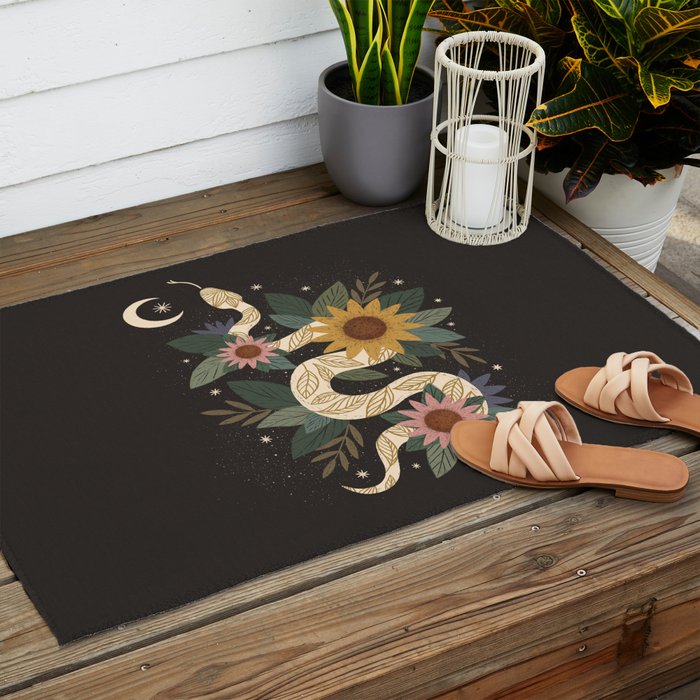 Year of the Snake - 2025 Calendar - Black Outdoor Rug Gallery Image 2