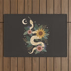 Year of the Snake - 2025 Calendar - Black Outdoor Rug Gallery Image 1