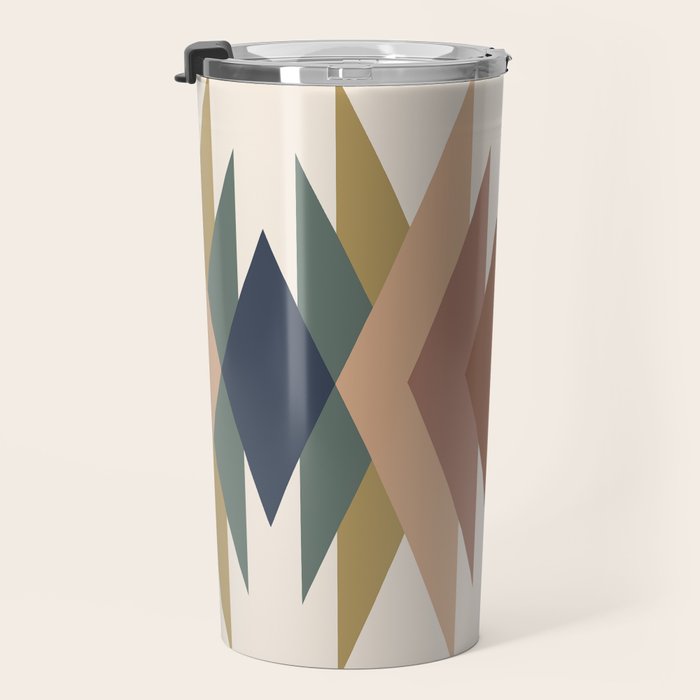 Bold Geometric Triangles IX Travel Mug Gallery Image 3