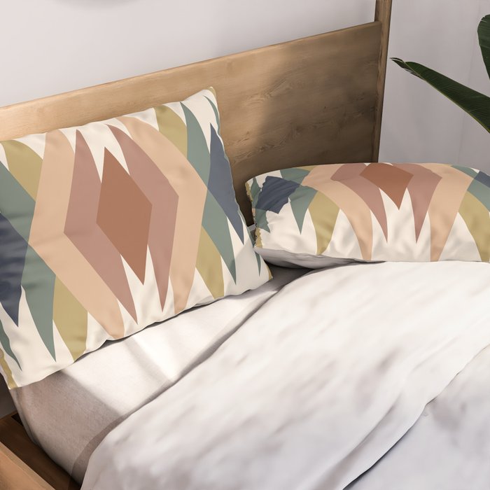 Bold Geometric Triangles IX Pillow Sham Gallery Image 2