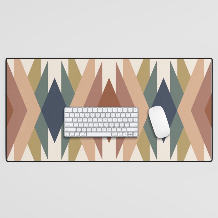 Bold Geometric Triangles IX Desk Mat Gallery Image 1