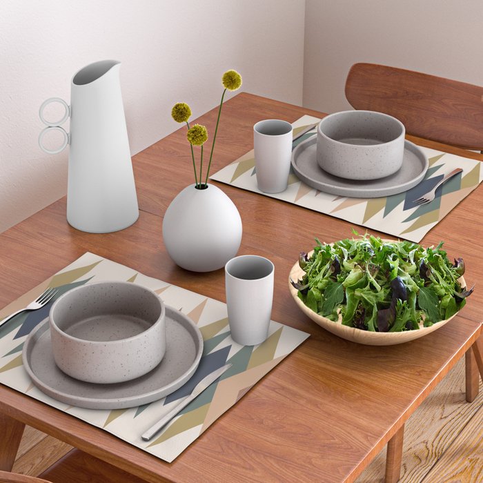 Bold Geometric Triangles IX Placemat Gallery Image 2
