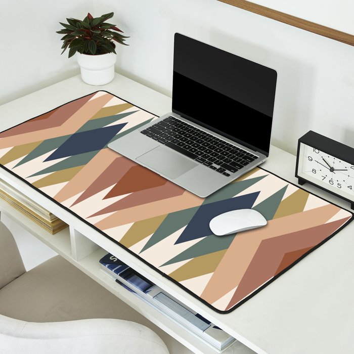 Bold Geometric Triangles IX Desk Mat Gallery Image 2