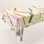 Colorful Winter Skiing Design Tablecloth Gallery Image 1