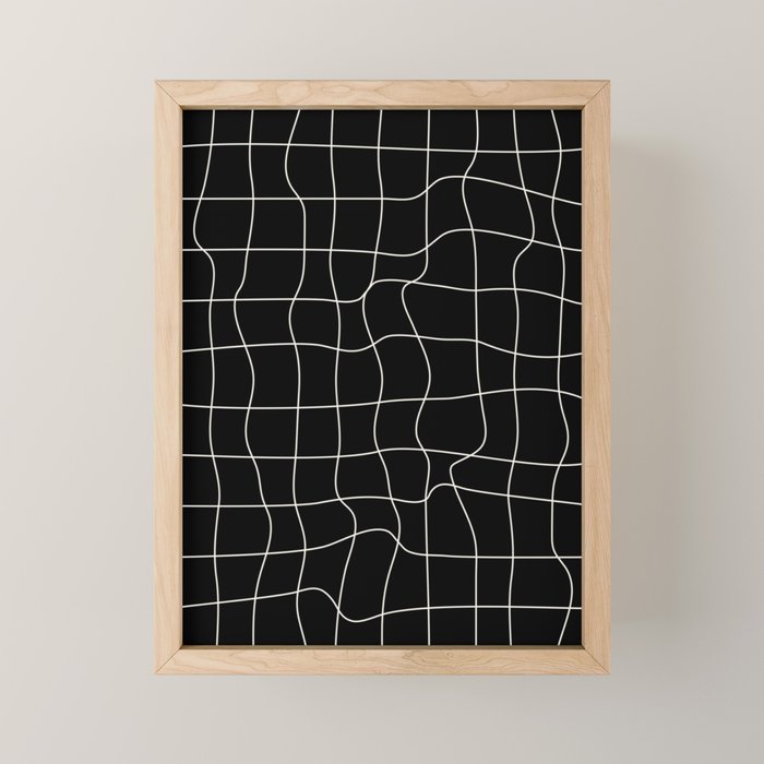 Warp Grid: Midnight Black Edition Mini Art Print Gallery Image 1