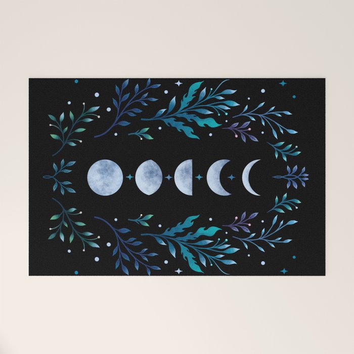 Moonlight Garden - Blue Welcome Mat Gallery Image 1