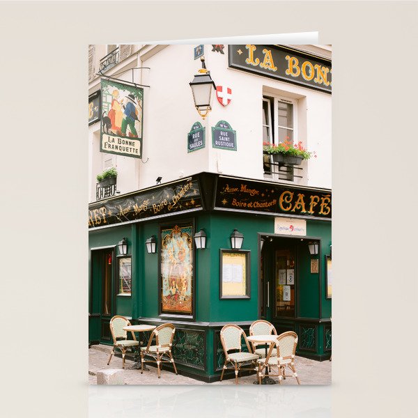 Paris | Cafe la Bonne Franquette Montmartre Stationery Card Gallery Image 2