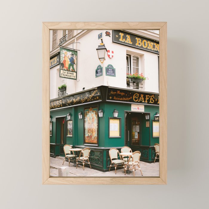 Paris | Cafe la Bonne Franquette Montmartre Mini Art Print Gallery Image 1