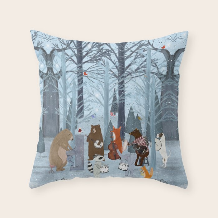 little nature symphony Throw Pillow Gallery Image 6