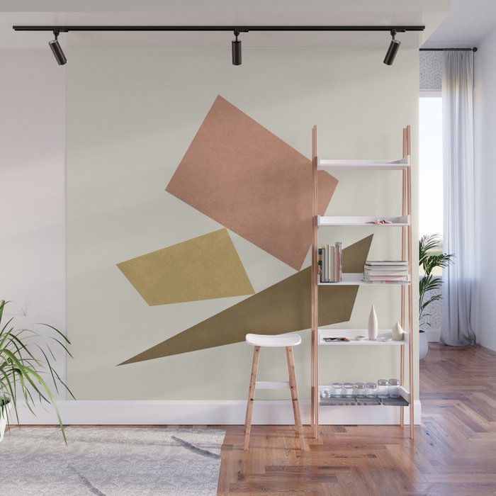 3 Forms Composition - Pink Wall Mural Gallery Image 1