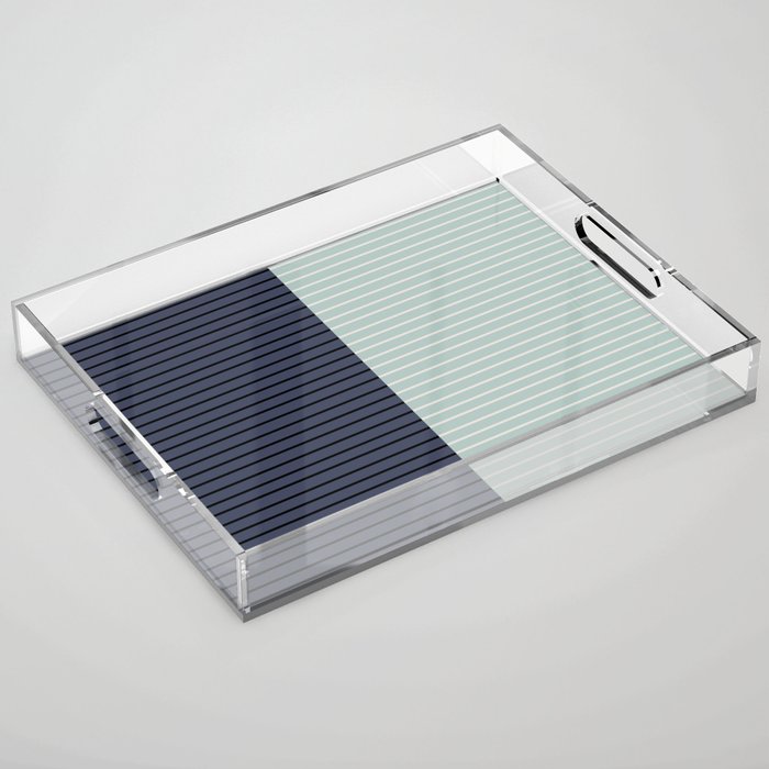 Color Block Lines XI Acrylic Tray Gallery Image 1