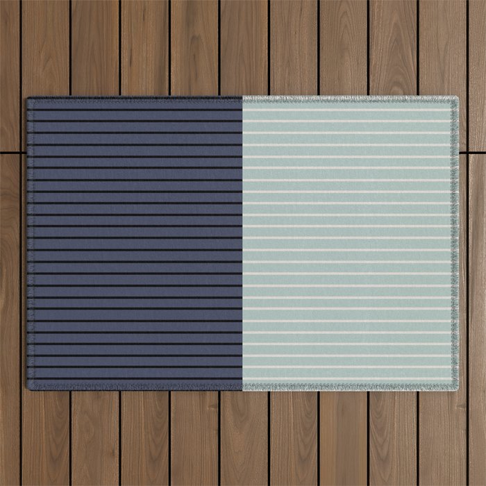Color Block Lines XI Outdoor Rug Gallery Image 1