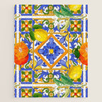 Summer ,Sicilian tiles ,citrus,oranges,majolica,lemons ,Mediterranean  Jigsaw Puzzle Gallery Image 1
