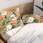 Japanese Maneki Neko lucky cat Pattern 001 Pillow Sham Gallery Image 2