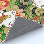 Japanese Maneki Neko lucky cat Pattern 001 Rug Gallery Image 4