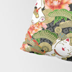 Japanese Maneki Neko lucky cat Pattern 001 Pillow Sham Gallery Image 4