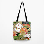 Japanese Maneki Neko lucky cat Pattern 001 Tote Bag Gallery Image 2