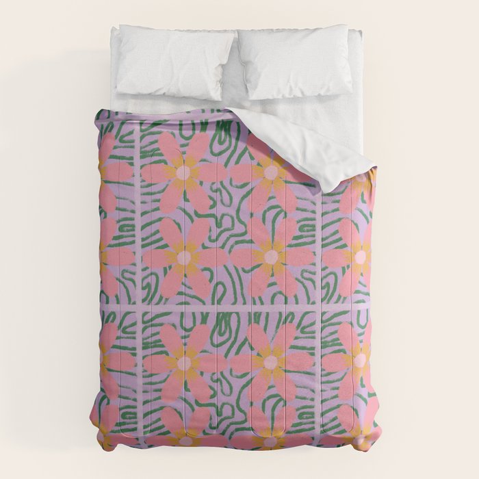 Psychedelic Daisies Comforter Gallery Image 1