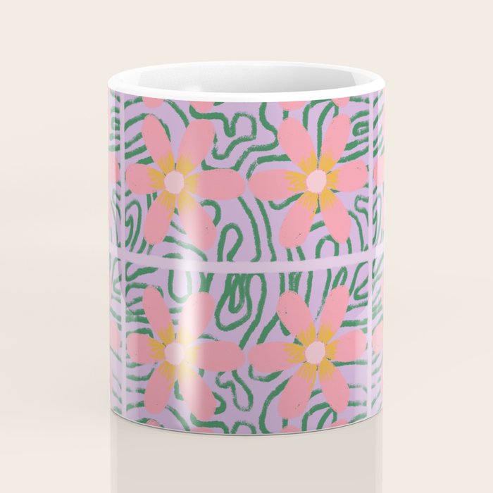 Psychedelic Daisies Coffee Mug Gallery Image 4