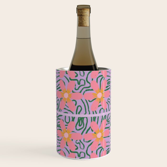 Psychedelic Daisies Wine Chiller Gallery Image 1