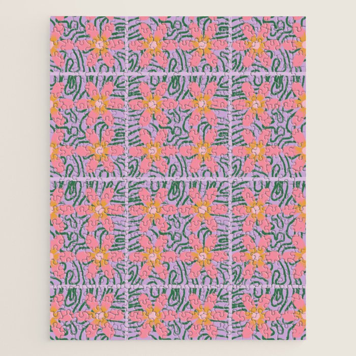 Psychedelic Daisies Jigsaw Puzzle Gallery Image 1
