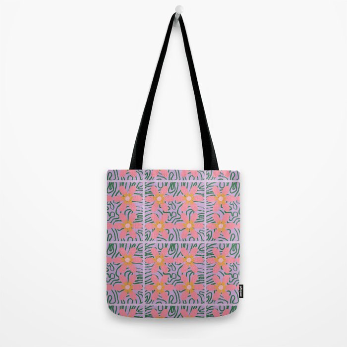 Psychedelic Daisies Tote Bag Gallery Image 2