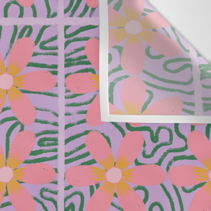 Psychedelic Daisies Wall Tapestry Gallery Image 3