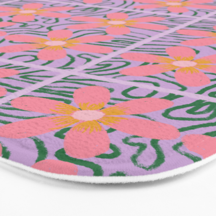 Psychedelic Daisies Bath Mat Gallery Image 3