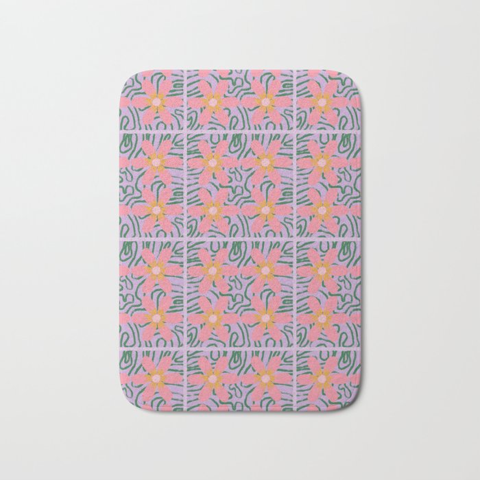 Psychedelic Daisies Bath Mat Gallery Image 1