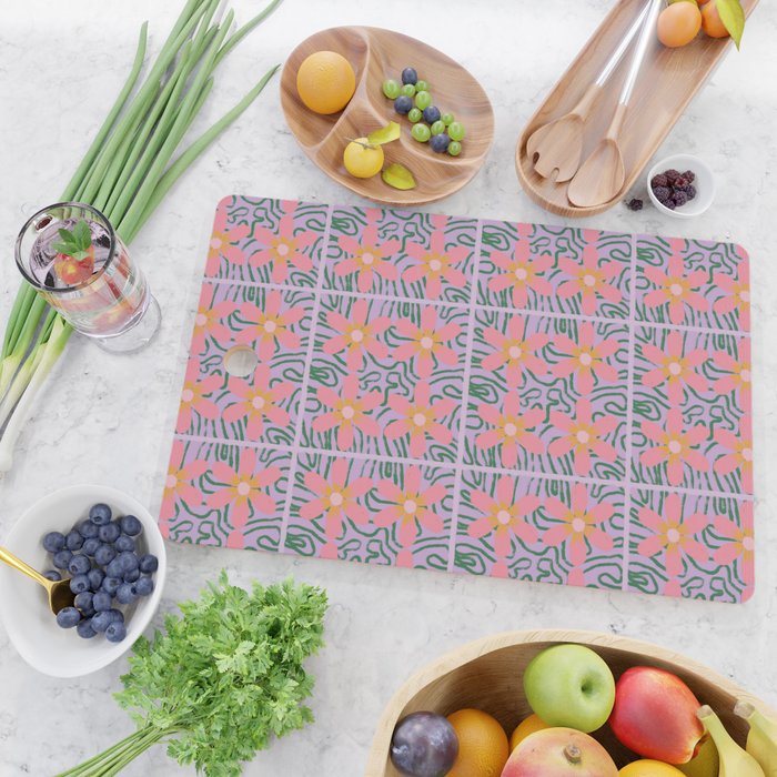 Psychedelic Daisies Cutting Board Gallery Image 2