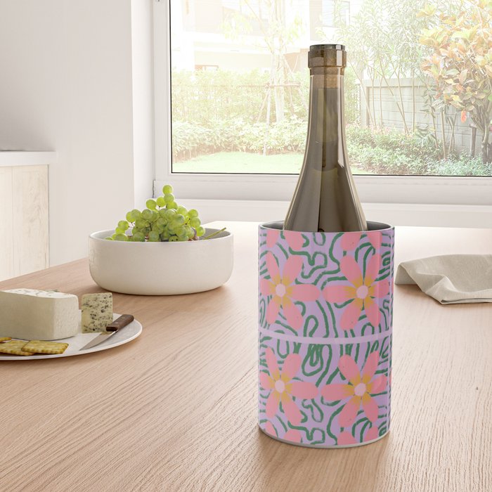 Psychedelic Daisies Wine Chiller Gallery Image 4