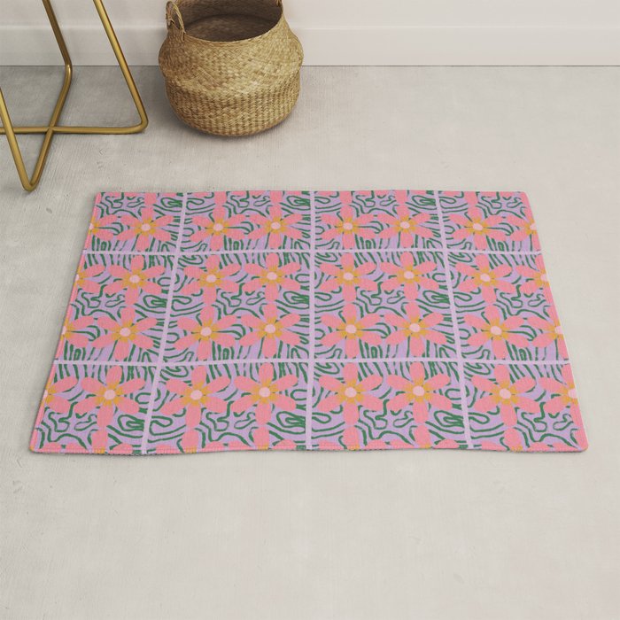 Psychedelic Daisies Rug Gallery Image 1
