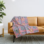 Psychedelic Daisies Throw Blanket Gallery Image 1