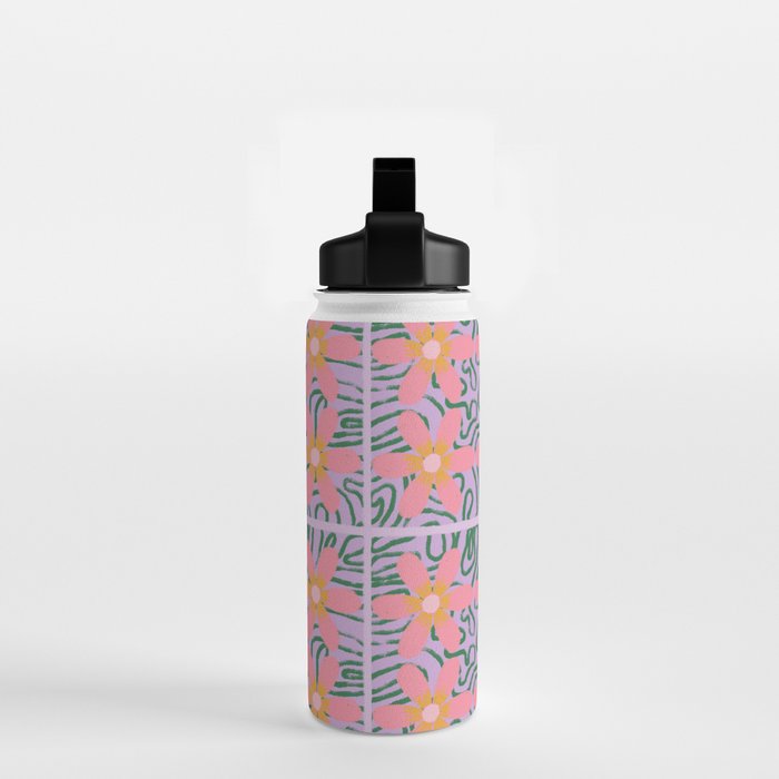 Psychedelic Daisies Water Bottle Gallery Image 2