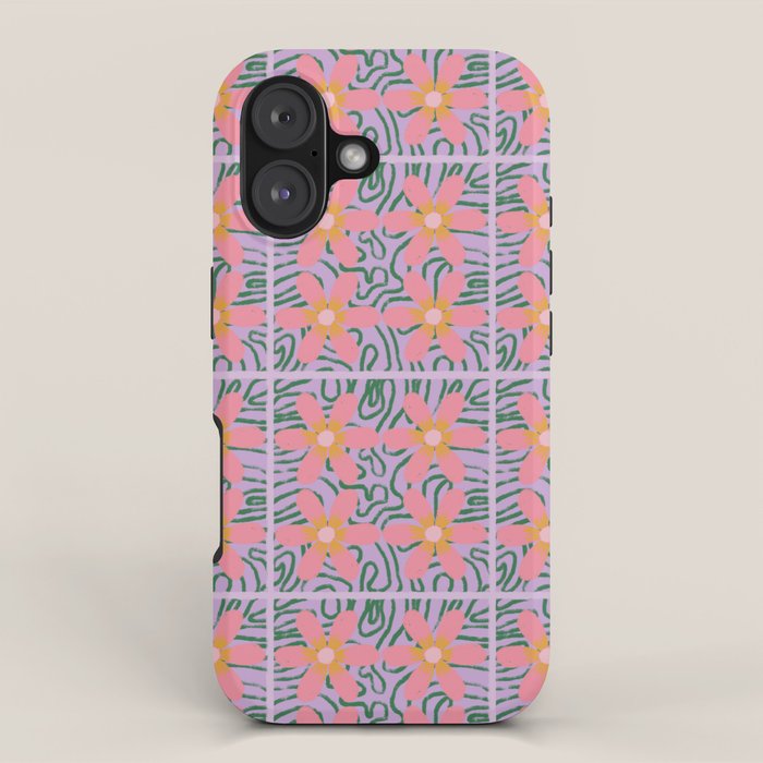 Psychedelic Daisies iPhone Case Gallery Image 1