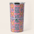 Psychedelic Daisies Travel Mug Gallery Image 1
