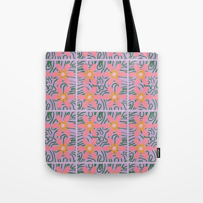 Psychedelic Daisies Tote Bag Gallery Image 1