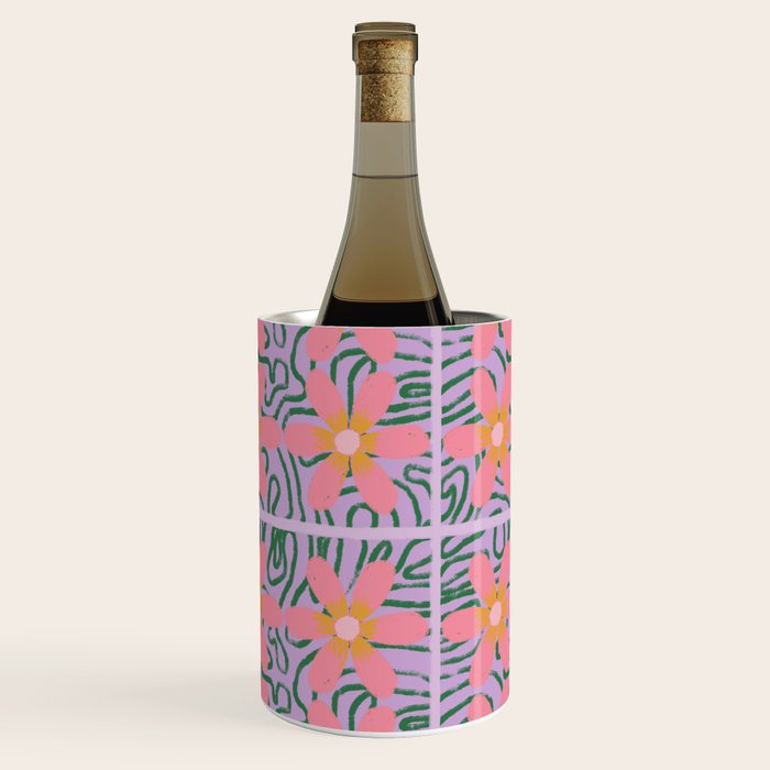 Psychedelic Daisies Wine Chiller Gallery Image 2