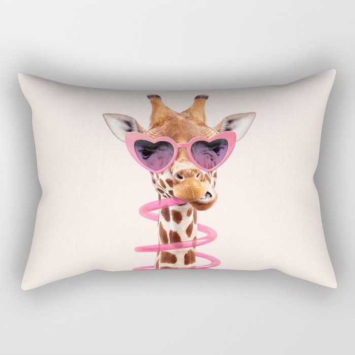 THIRSTY GIRAFFE Rectangular Pillow Gallery Image 2