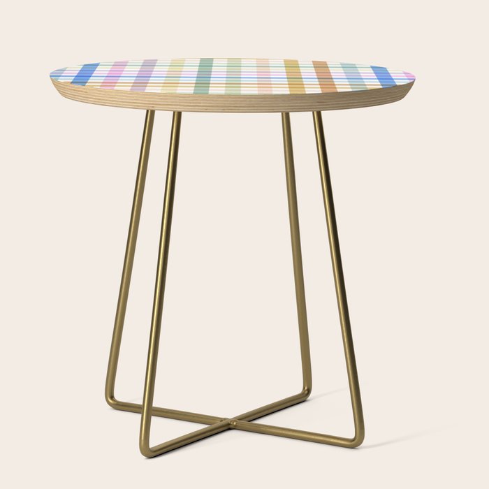 Rainbow Check Bliss Side Table Gallery Image 1