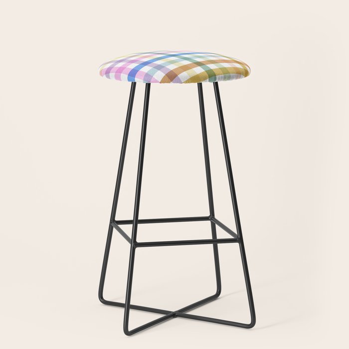 Rainbow Check Bliss Stool Gallery Image 1