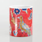 Antique Persian Tabriz Carpet Print With Bird Coffee Mug Gallery Image 4