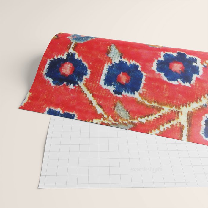 Antique Persian Tabriz Carpet Print With Bird Wrapping Paper Gallery Image 2